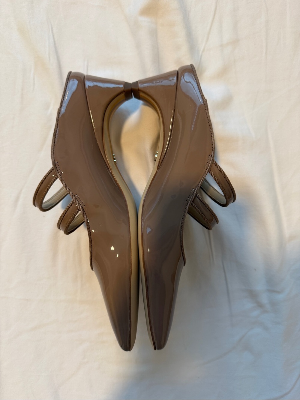 Sam Edelman Taupe Patent Double-Strap Mary Jane Heels - Picture 3 of 7